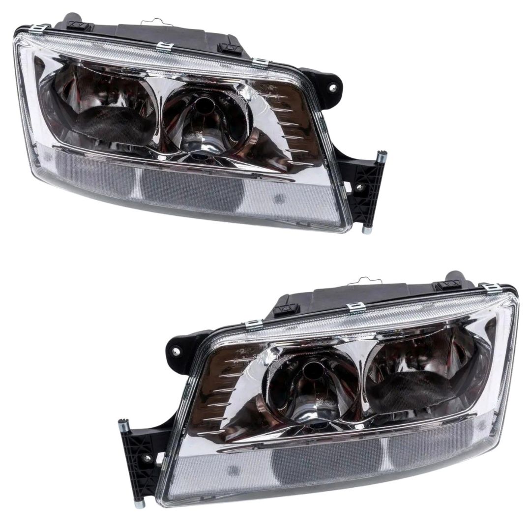 Set MAN TGX TGS 2009+ LED DRL Lastbil Strålkastare Framljus Höger Vänster Lampa med Motor