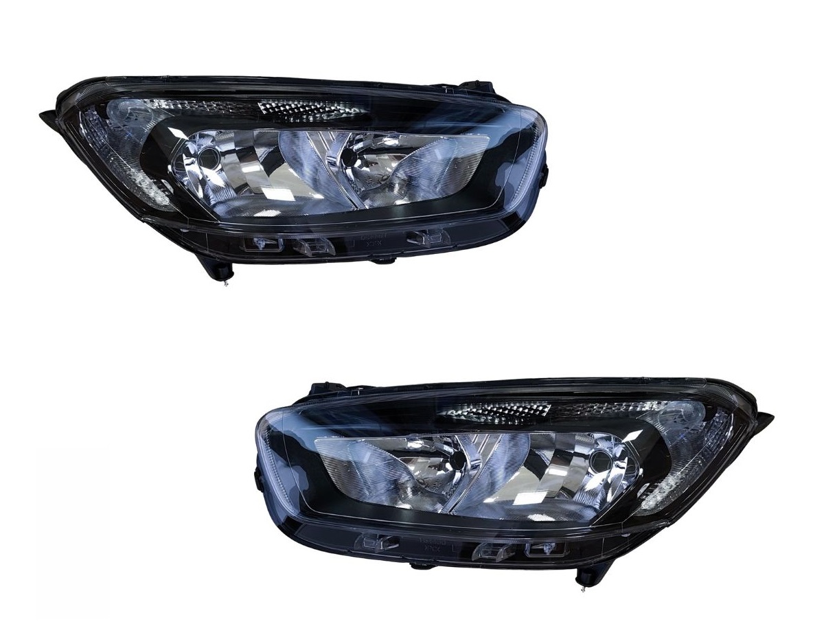 Set Ford Transit Courier 2018+ Negro Faro Luces Delantero Electrico con Motor Derecho Izquerda