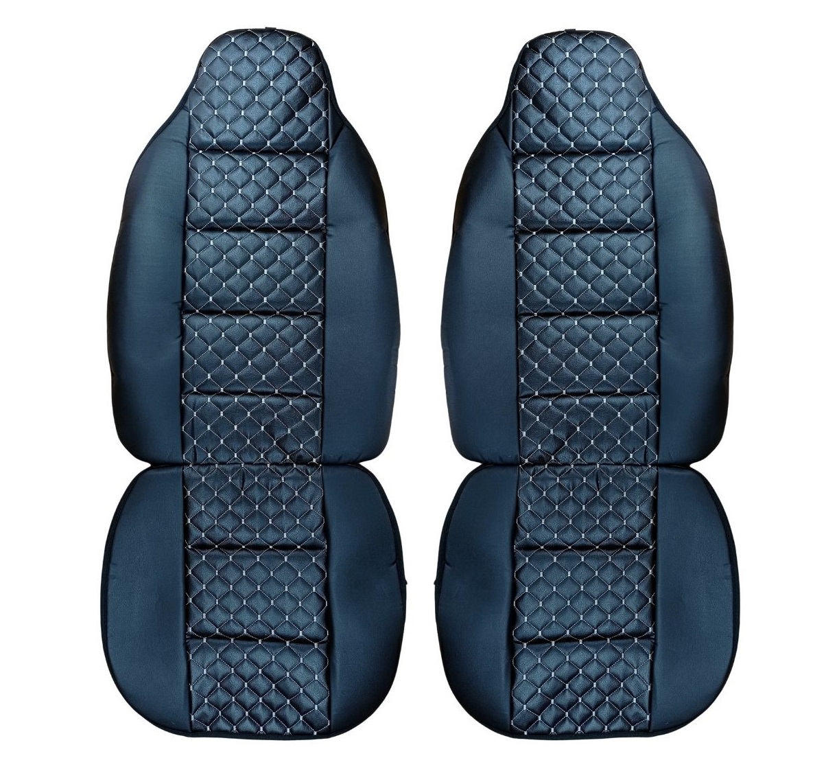 Cubre Asientos Protecotr para coches Universal Negro Blanco Eco Cueros 