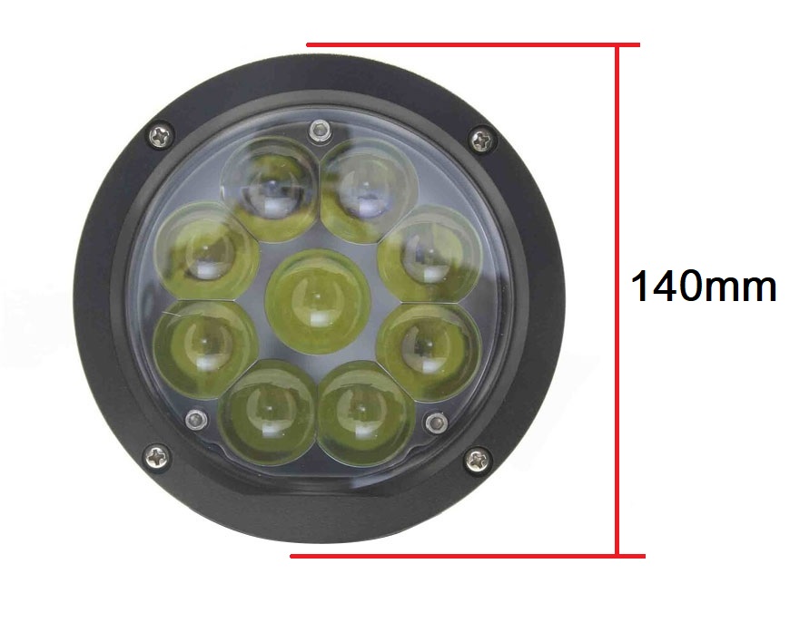 LED Runda Arbetsbelysning Extraljus Strålkastare Lampa 140mm 45W 12V 24V