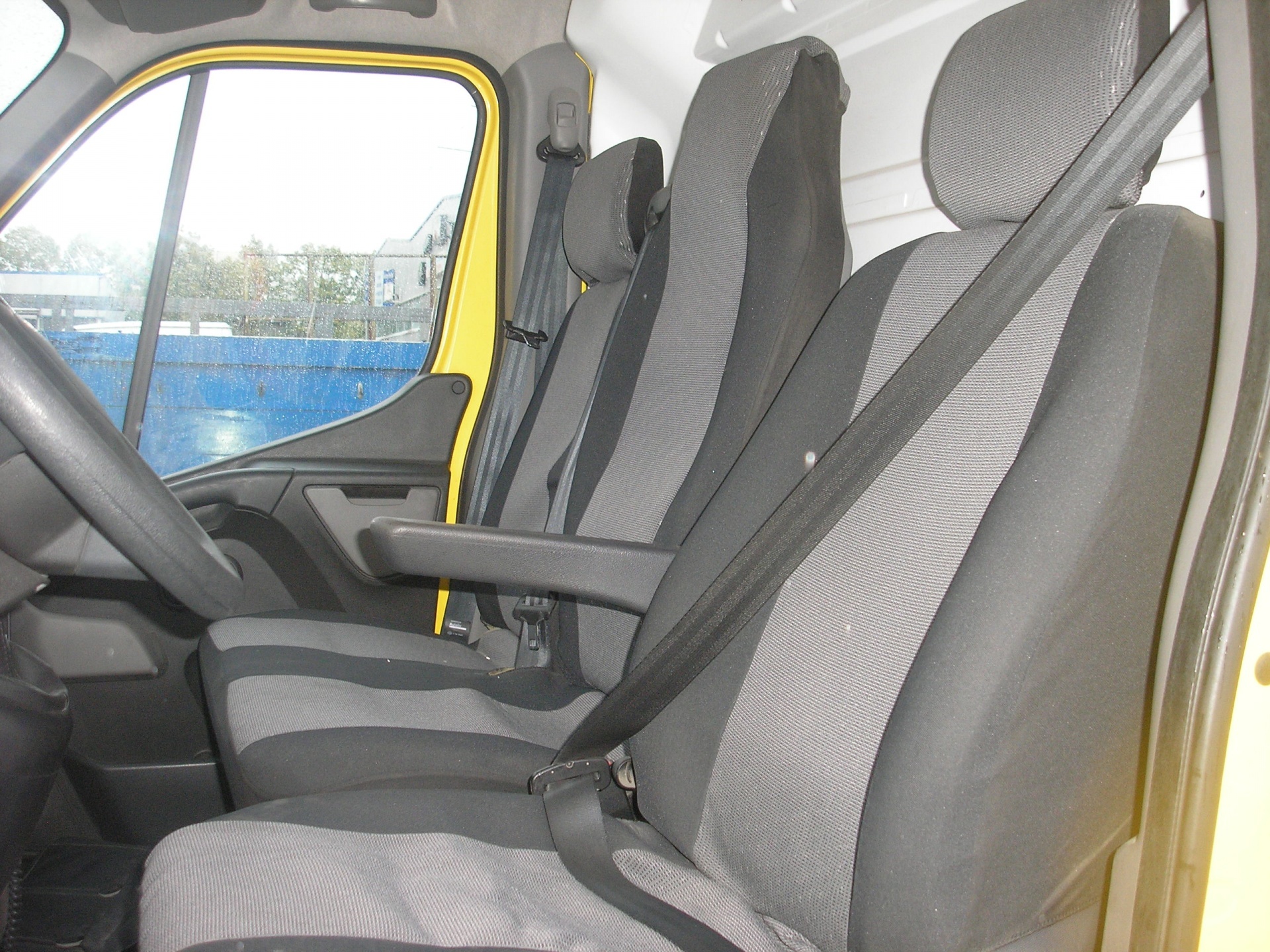 2+1 Huse Scaune pentru RENAULT MASTER 2009-2016 Microbuze Negru Gri Textil