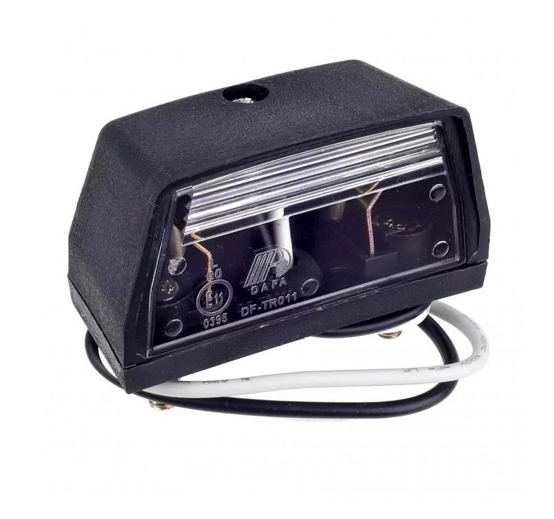 2 x Luces De Matricula para Camiones Remolques Negro Homologado E11 Bombilla12V 