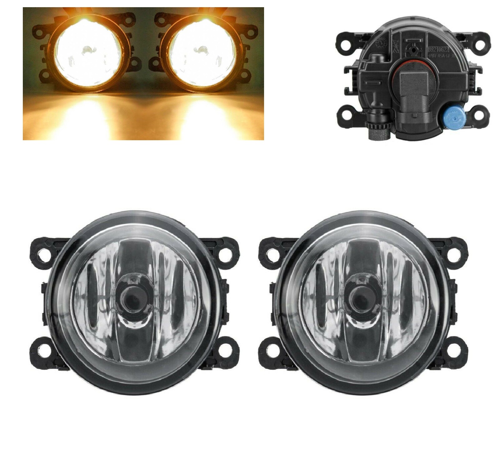2 x Feux Antibrouillard Halogen Phares Lmape Feux pour Ford C-max,Grand C-max,Fiesta,Focus,Fusion,Tourneo,Transit