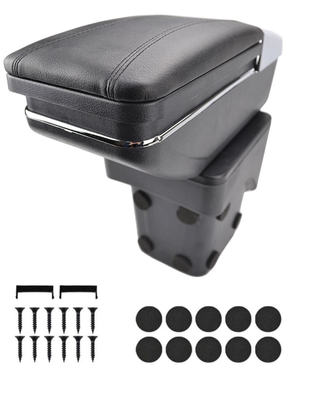 Ford Focus MK2 2005-201 Reposabrazos Central Apoyabrazos para Coches Cuiero Negro