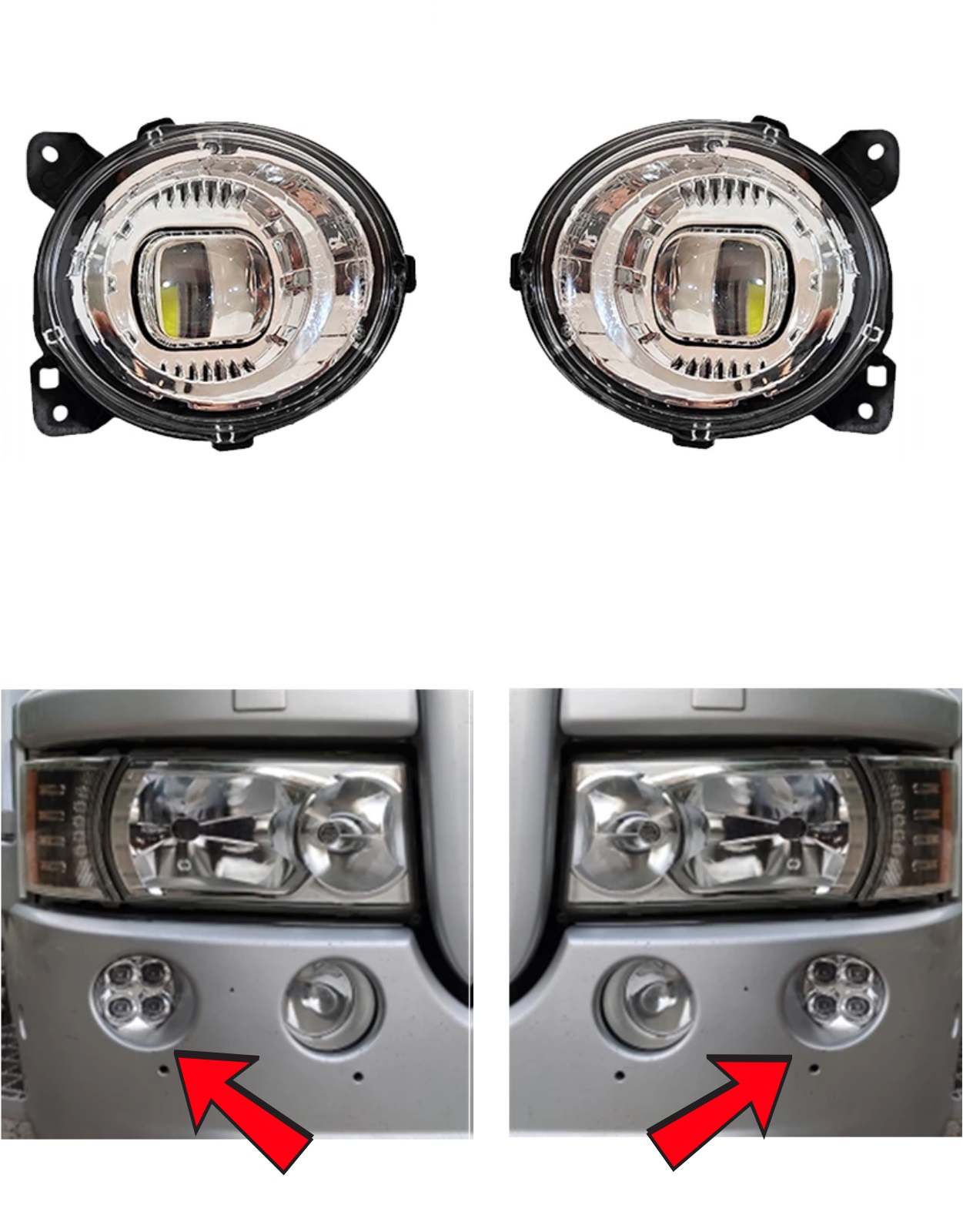 2 x Para SCANIA P, G, R, T 2004-2017 LED Luces Luz Alta Halogen Faro Delantero Lampara 