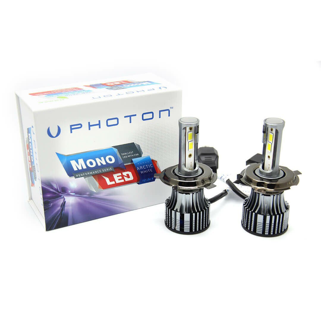 2 x LED H4 Photon Mono LED +3 Plus 12v 70W 10000LM Headlights Bulbs Lamp Car Truck Lorry Lights Vehicle 