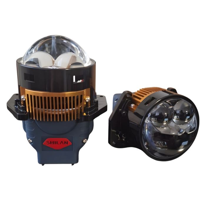 2x Faros Proyectores Bi-LED 3 inch Lentes 130W 30000lm 12V – Blanco – Faros LED Universales para Auto con Luz Alta y Baja, +500% de Brillo, Instalación Fácil