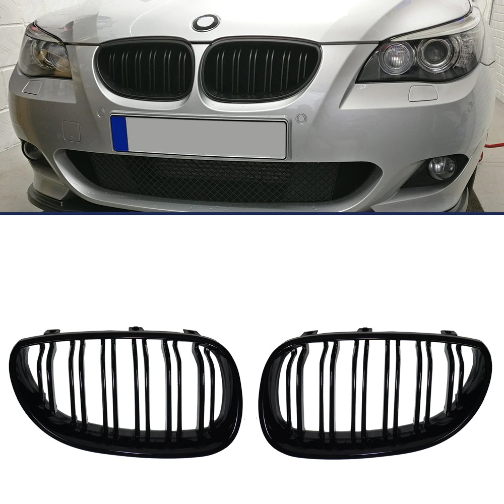 Grilles De Calandre pour BMW E60 E61 Sport Style Noir