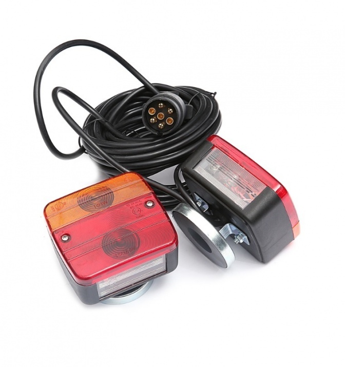 Luces Iluminación Traseras Iman para Remolque Camiones Caravana 4 funciones 12v 24v