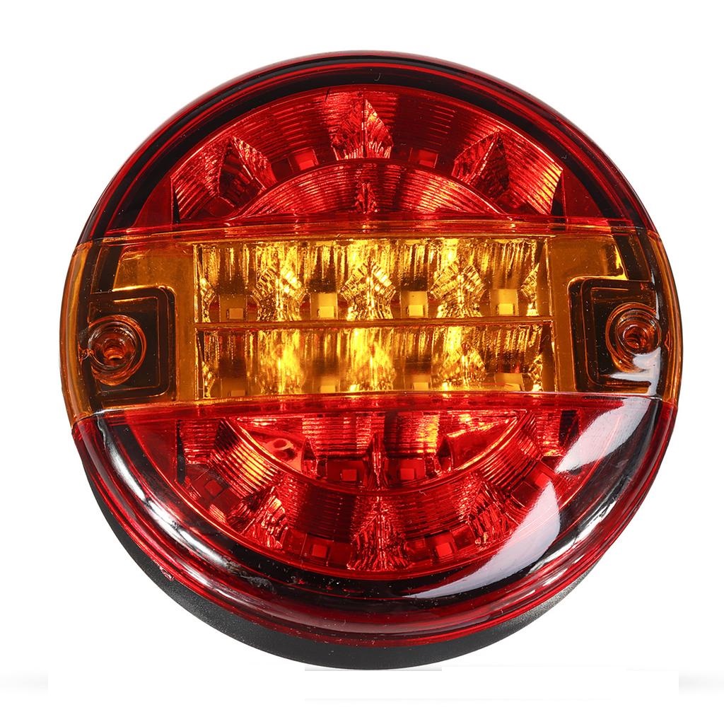 2 x Led Hamburger Diametre 14cm Feux Arrière pour Remorque Caravane 24V