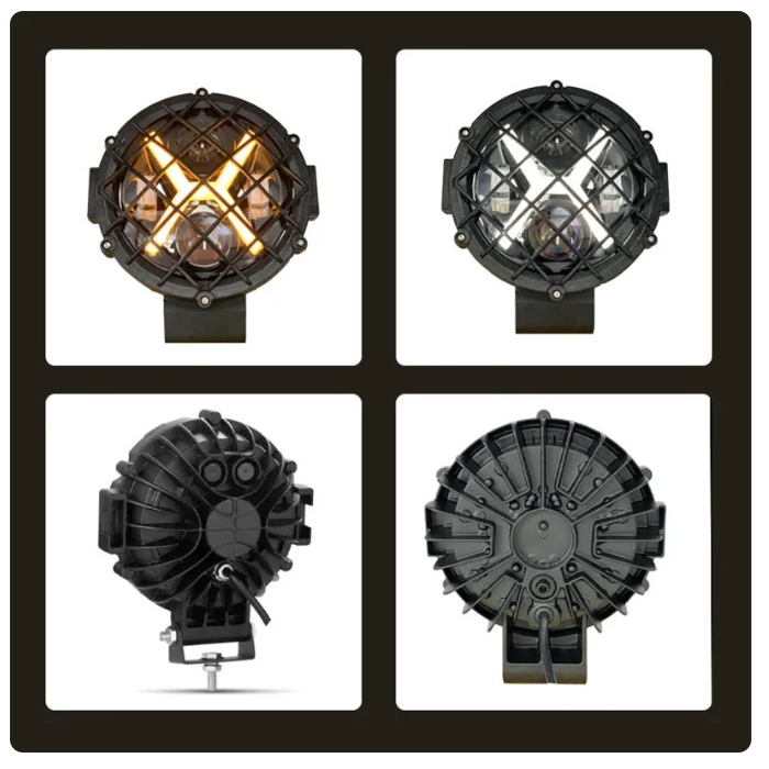 LED Round Work Head Light 178mm/7inch 60W Hi/Low/DRL/Indicator Lights Lamp Fog Offroad Driving Light 12v 24v