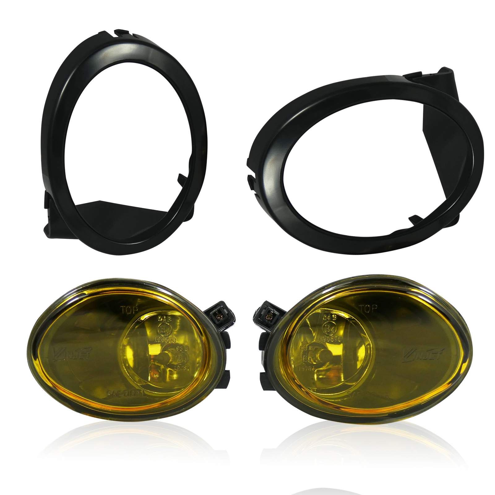 2 x Dimljus Halogen Strålkastare Framljus Gul für BMW E39(2001-2004) 5er Serie E46(2001-2005) 3er Serie E4