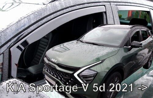 Déflecteur de vent et pluie pour KIA SPORTAGE 2021+ V5 SHORT WHEEL Voiture Auto Noir transparent 4 pièces 