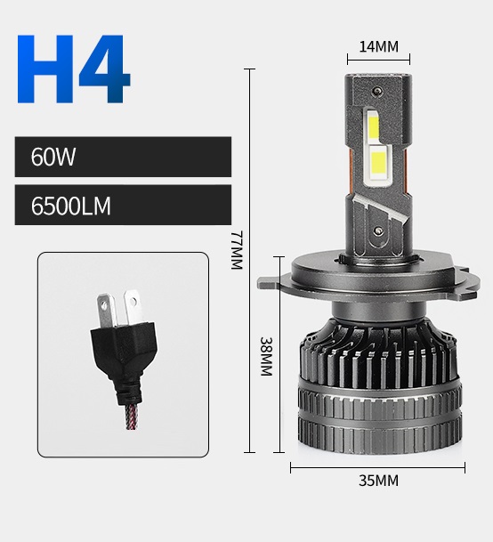 2 x LED H4 12V 120W 13000lm Lumini Lampa Faruri Becuri Auto Camoin Moto Hi/Low Beam 6000K 12V 24V