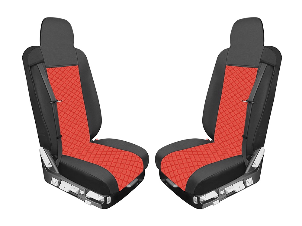 Huse Scaune pentru RENAULT T 2015-2021 Camioane Negru Rosu Piele 