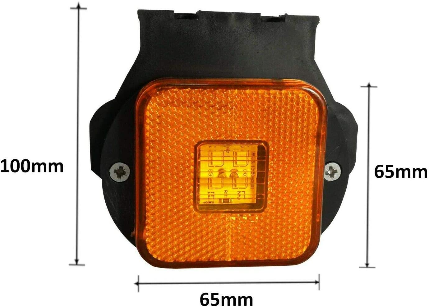 4 LED Pătrat Indicator Lumini laterali Gabarit Remorcă Camion Reflector galben 12V 24V
