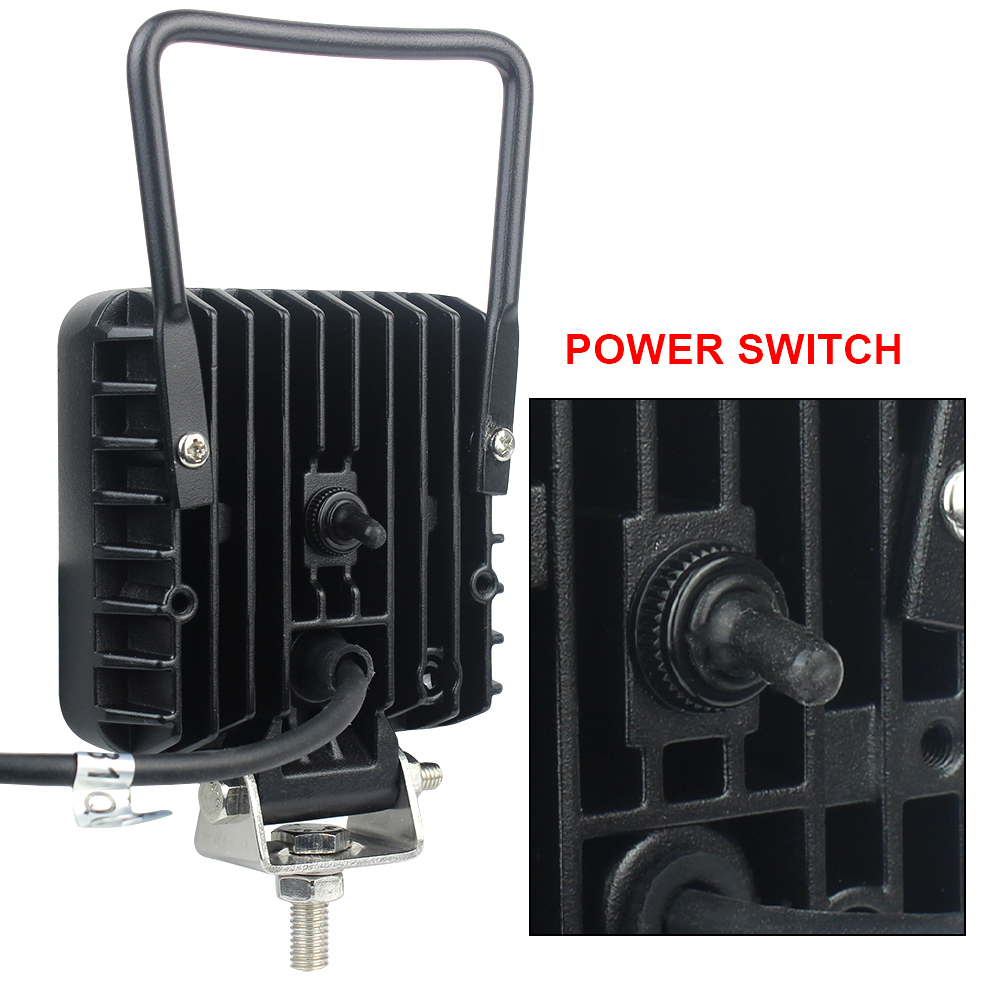 16 LED Luz Lampara de trabajo 12-30V 16W Flood/Spot Beam con Asa