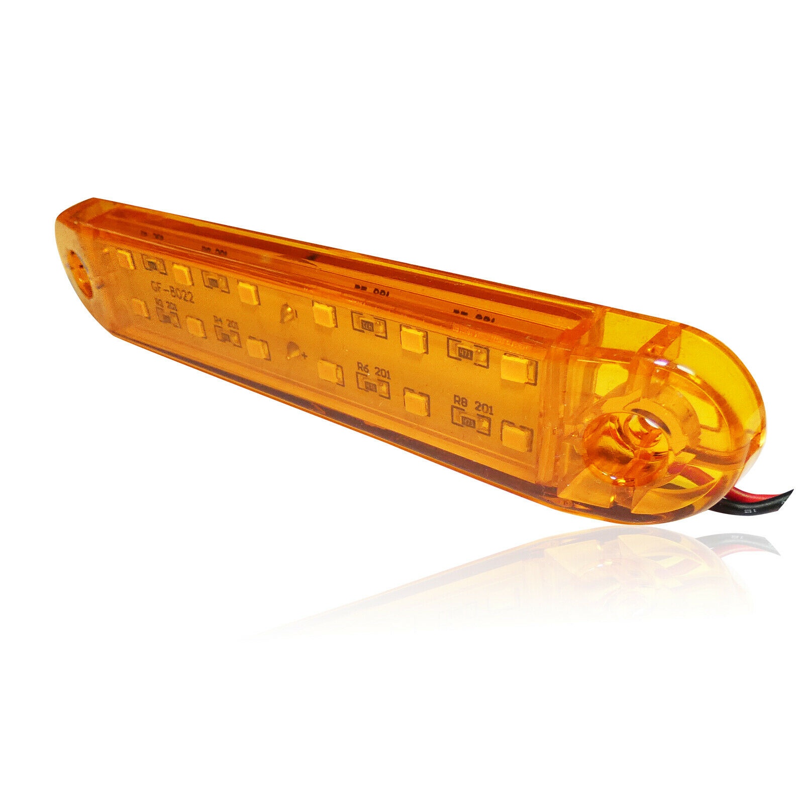 12 LED Lampi Gabarit Spate pentru Camion Remorca Galben 24v 