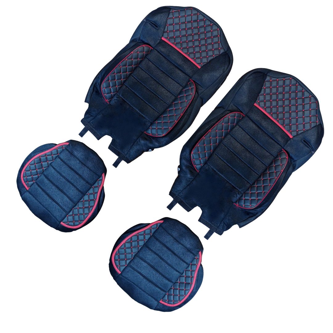 2 x Cubre Asientos para Mercedes Actros MP4 EURO 6 2015-2021 Camiones Negro Cueros Textil LHD RHD