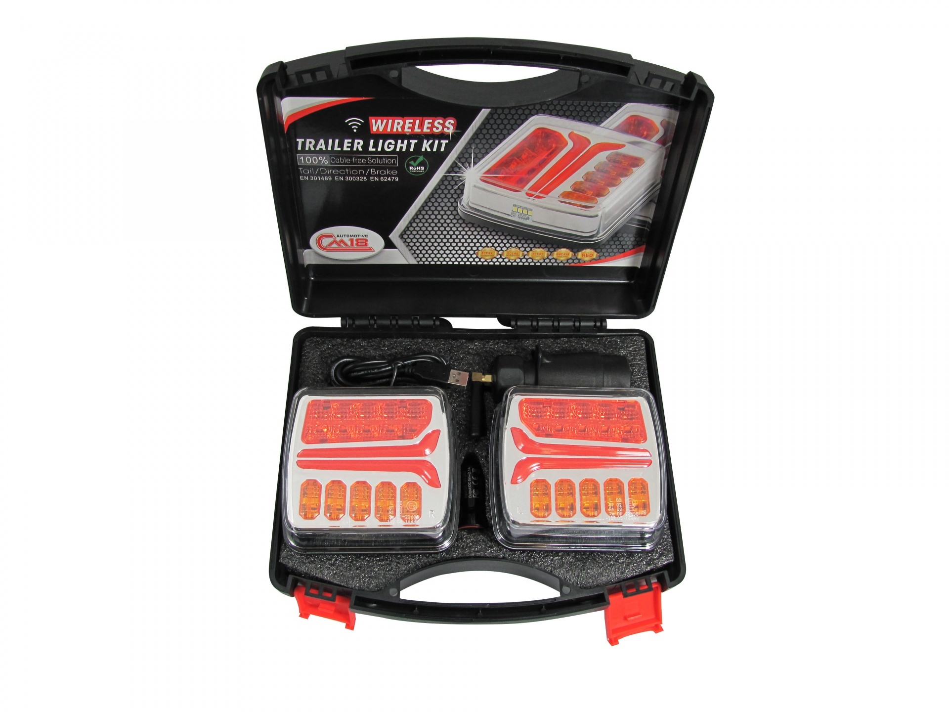 2 x Wireless LED Magnet Tail Truck Trailer lights 12v 24v