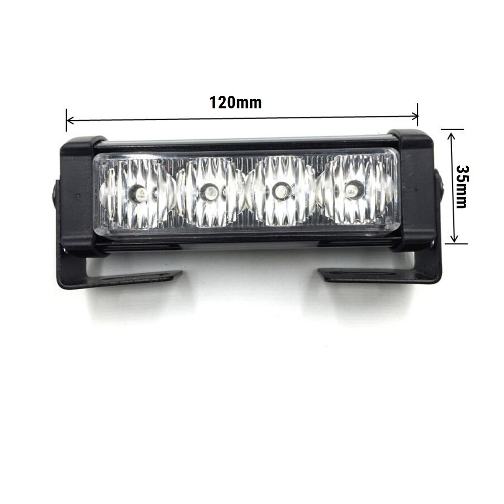 4 x 4 LED 12v 24v Warnleuchten Notfall Frontblitzer Blitzlicht Strobe Leuchten Orange Lkw Pkw