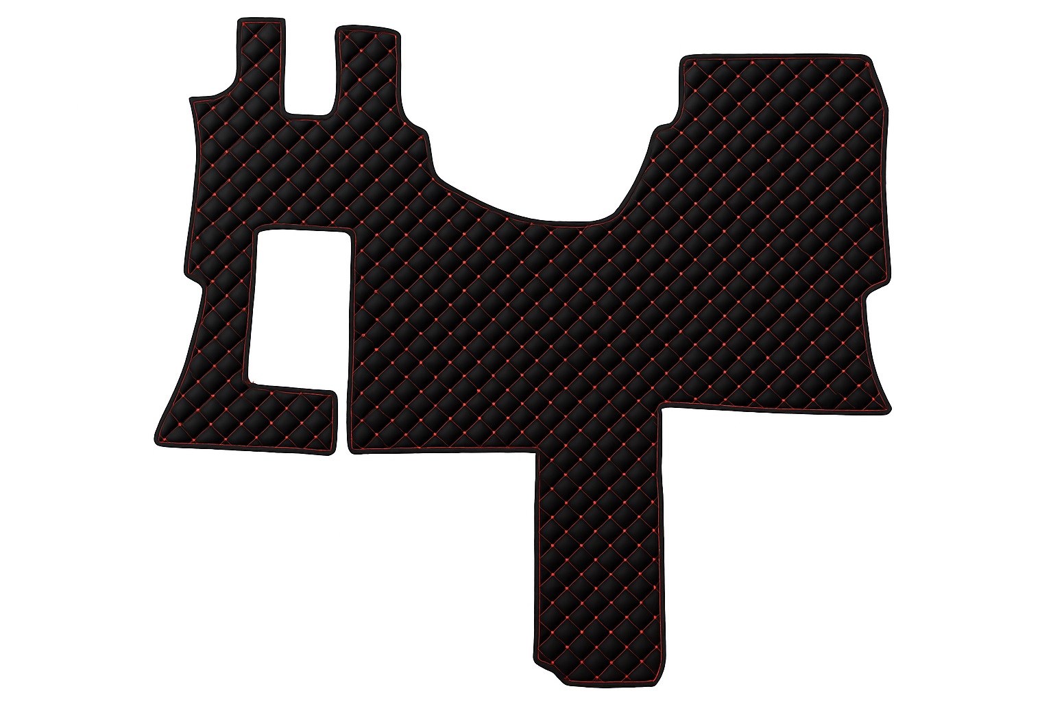 Mercedes Actros MP4 oder MP5 SOLOSTAR oder Salonka Cab 2011+ Schwarz Rot Leder Matten Fußmatten Autoteppiche LKW