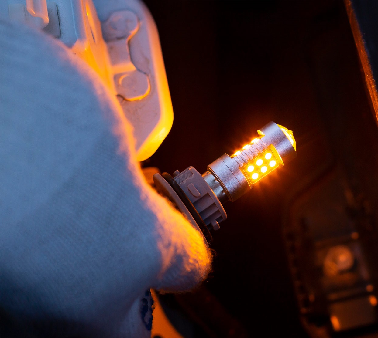 2 x LED Bulbs T20 W21W Canbus 3030 24SMD 12V/24V Lampe Orange Canbus Rear Indicator Tail Lights 