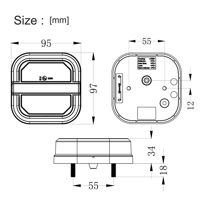 Lkw LED Neon Anhänger Rückleuchten 5 Funktionen Leuchten 12v 24V 