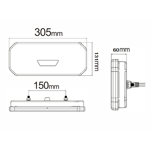 LED Baklykt Dynamic Blinklys Tilhenger Lastebil Neon 12v 24v E9