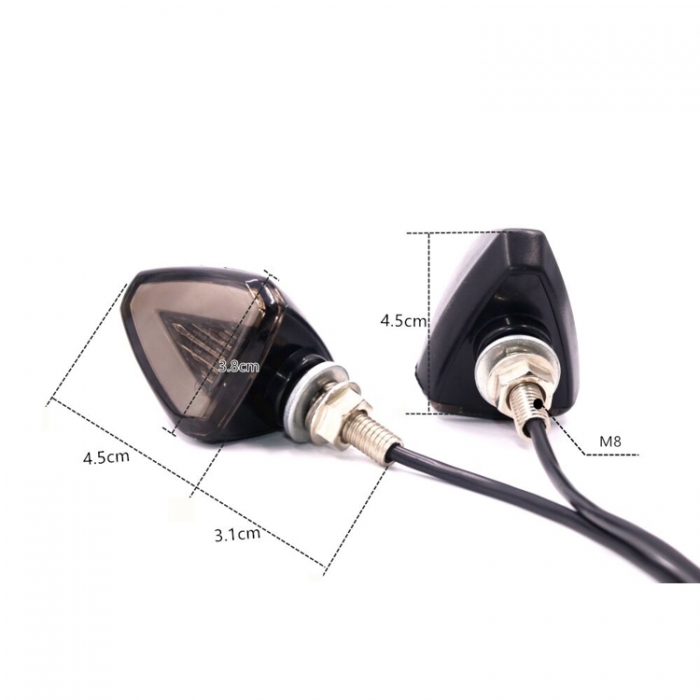 2 x  LED Luz Intermitente DRL por Motocicleta 12V Ambar Blanco