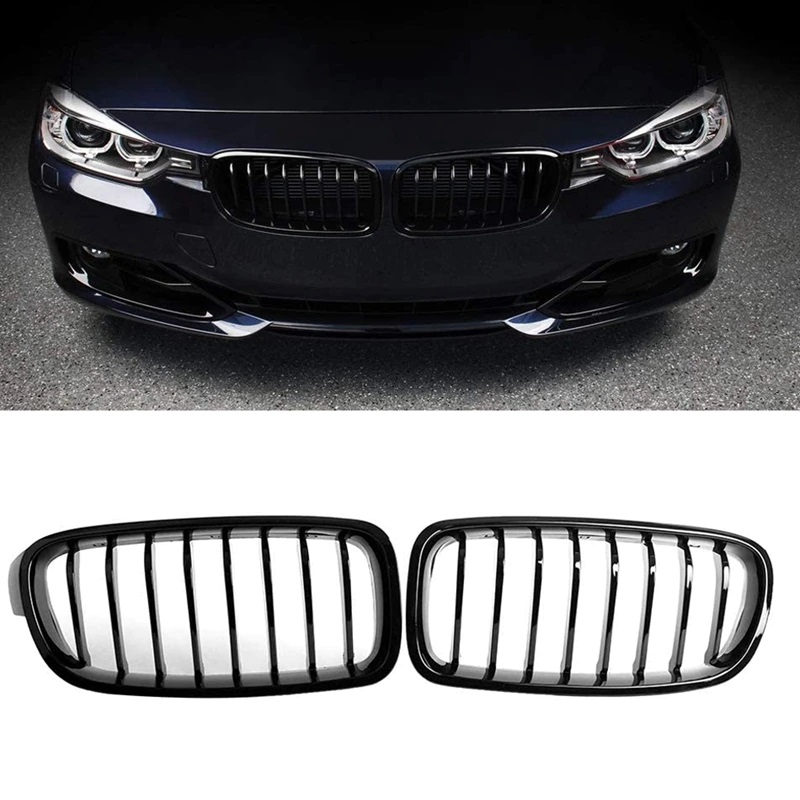 Grilles De Calandre pour BMW F30 F31 M3 2012+ Sport Style Noir