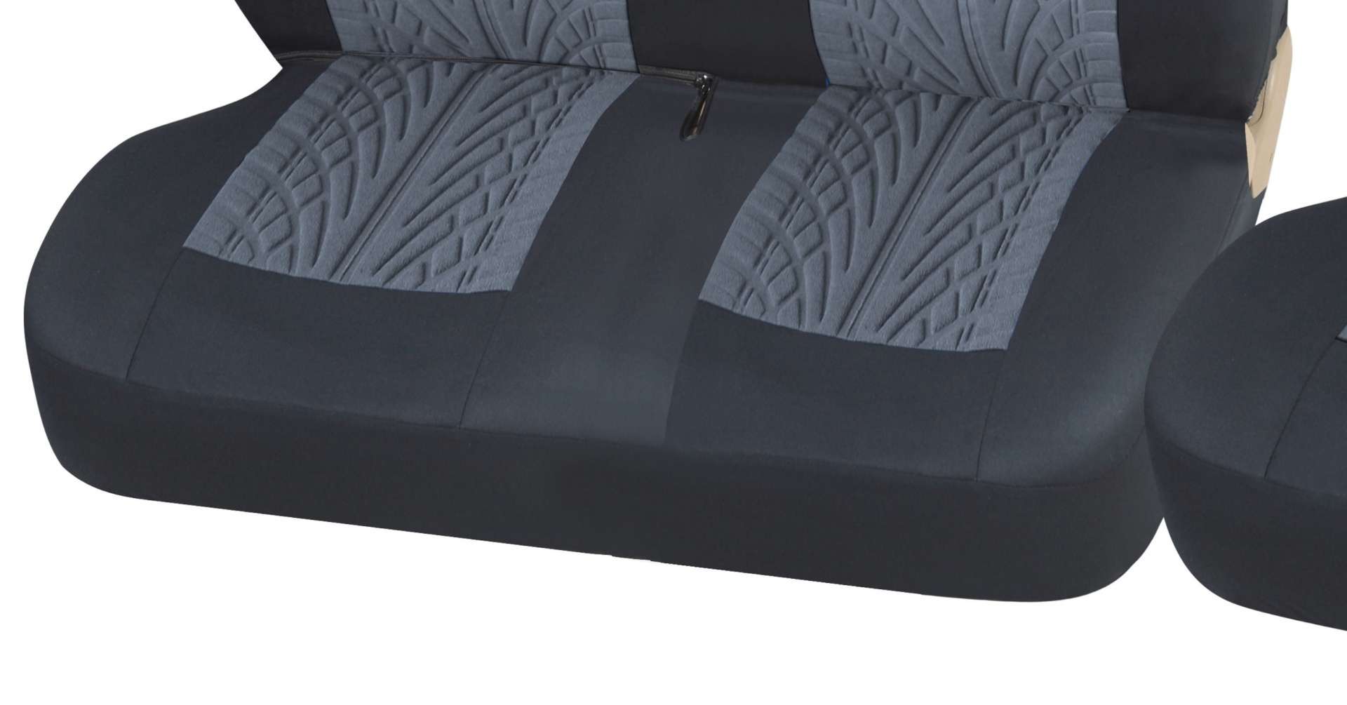 2+1 Universal Seat covers for Van Bus Black Grey Textile