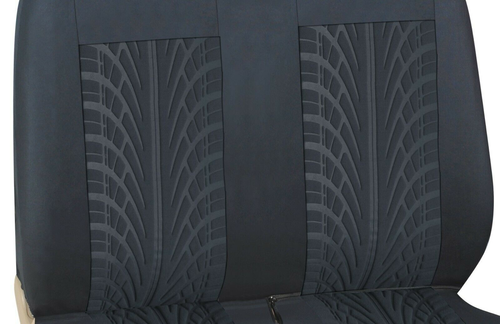 2+1 Universal Cubre Asientos para Furgoneta Camioneta Negro Textil