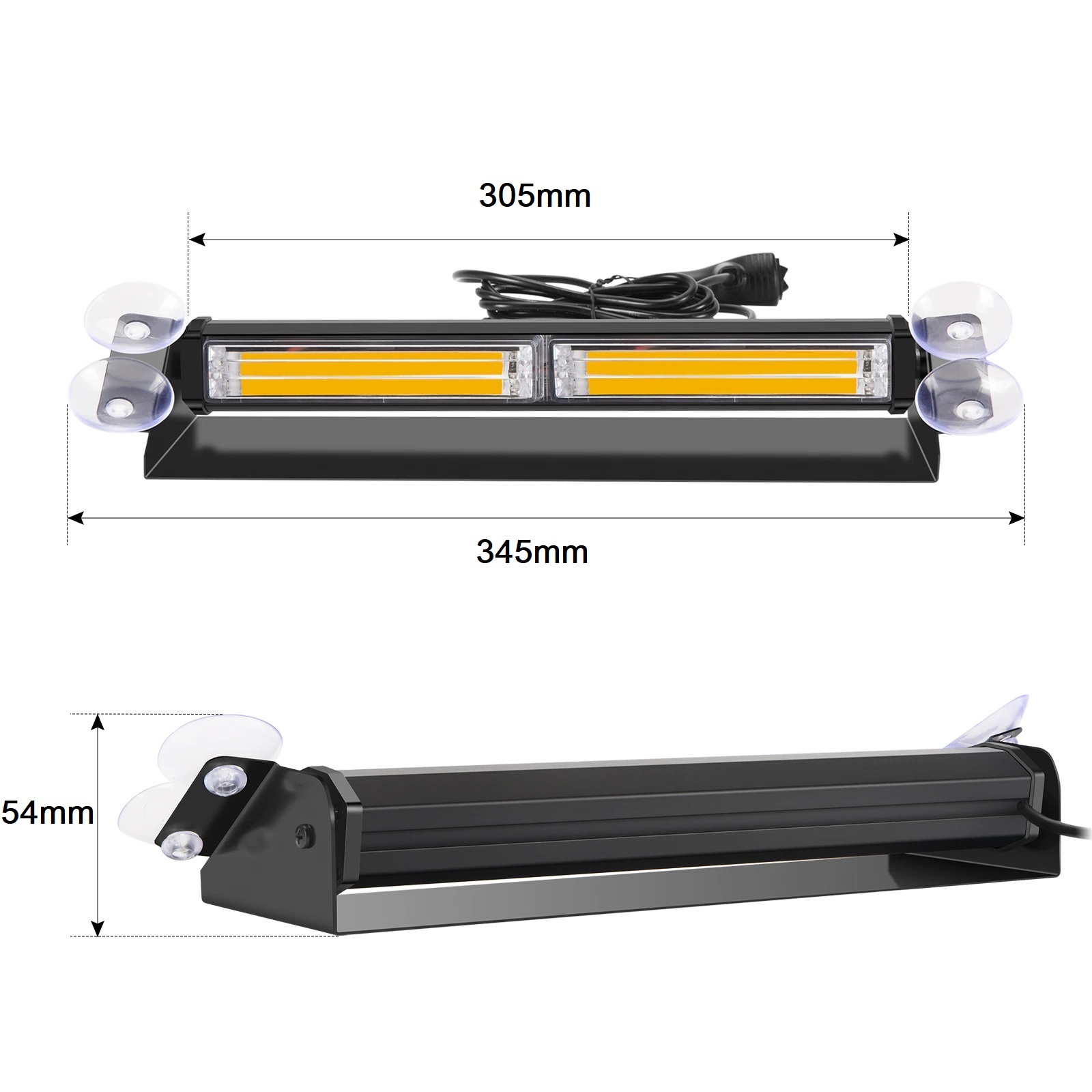 40W COB LED BAR Lumină de Stroboscopica Girofar Avertizare Rezista 12V 24V