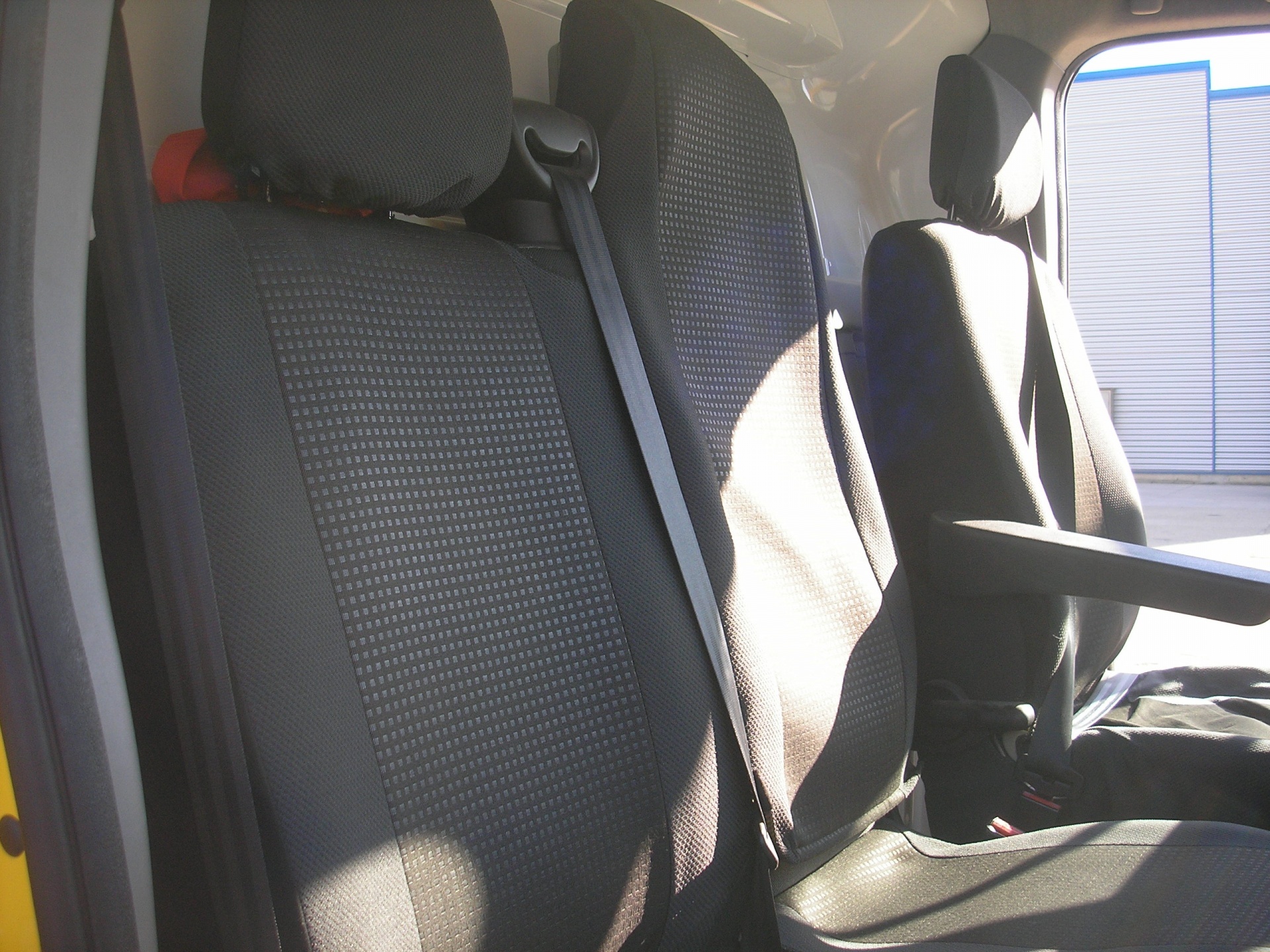 2+1 Fundas Cubre Asientos para RENAULT MASTER 2009-2016 Furgoneta Negro Textil