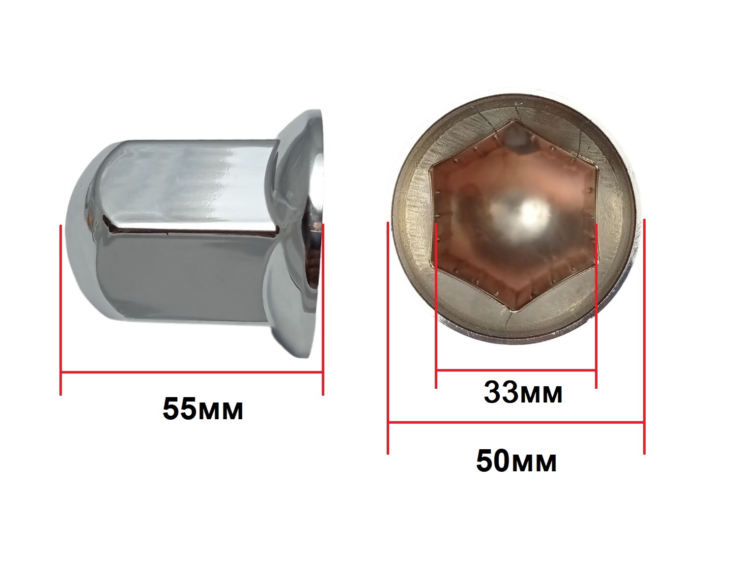 Ecrou De Roue Boulons Cache Plastique Chrome Bouchon Camion Jantes 33mm