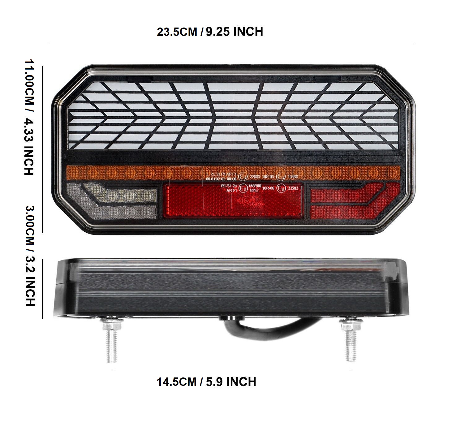 2 x LED Dynamic Intermitente Luz piloto Luces trasera del camión remolque 12v 24v