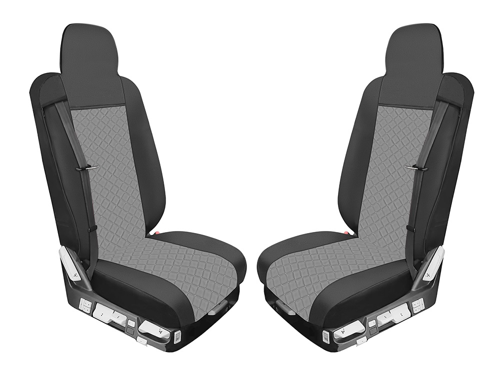 Seat covers for RENAULT T 2015-2021 Truck Black Grey Leather 