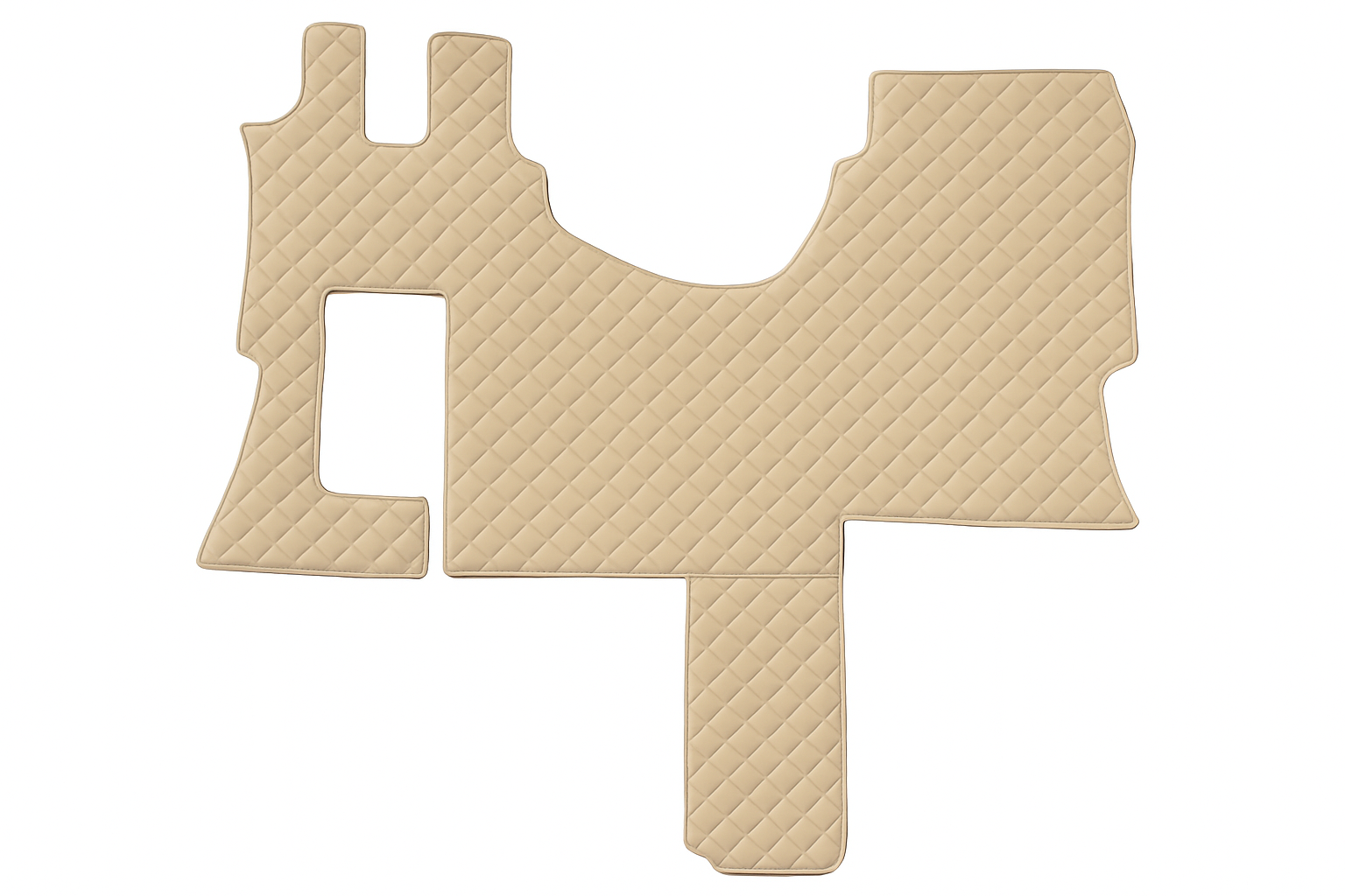 Mercedes Actros MP4 oder MP5 SOLOSTAR oder Salonka Cab 2011+ Lær Matter Beige Motorkassetrekk Gulvmatter Latebil