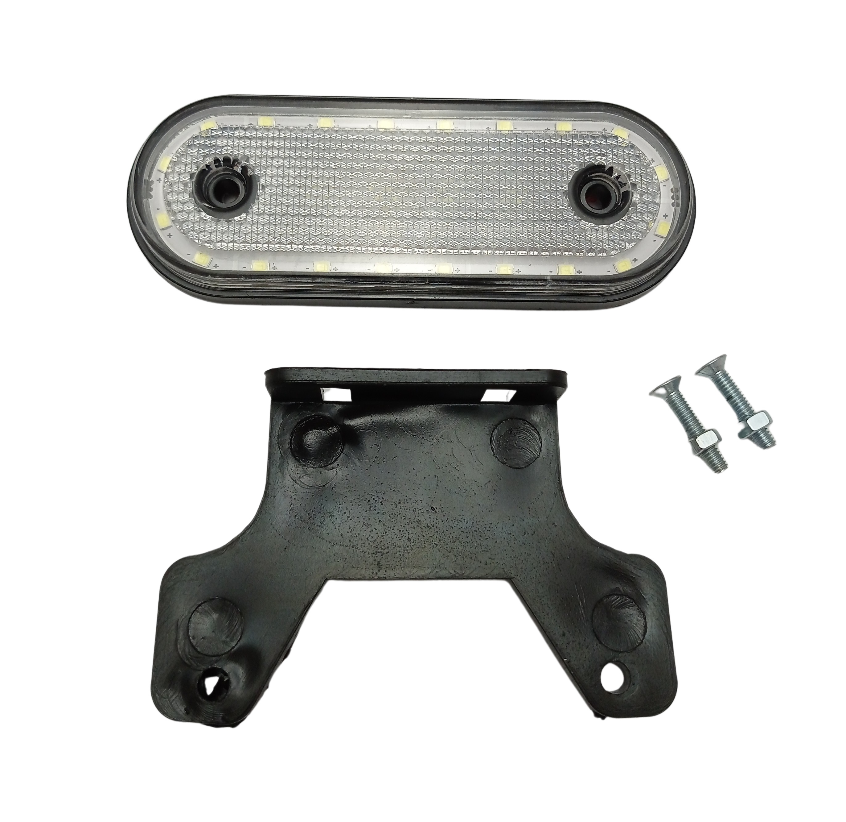  LED 12v 24v Sidomarkeringsljus Lastbil Släpvagn Hvit Röd Reflektor E9 