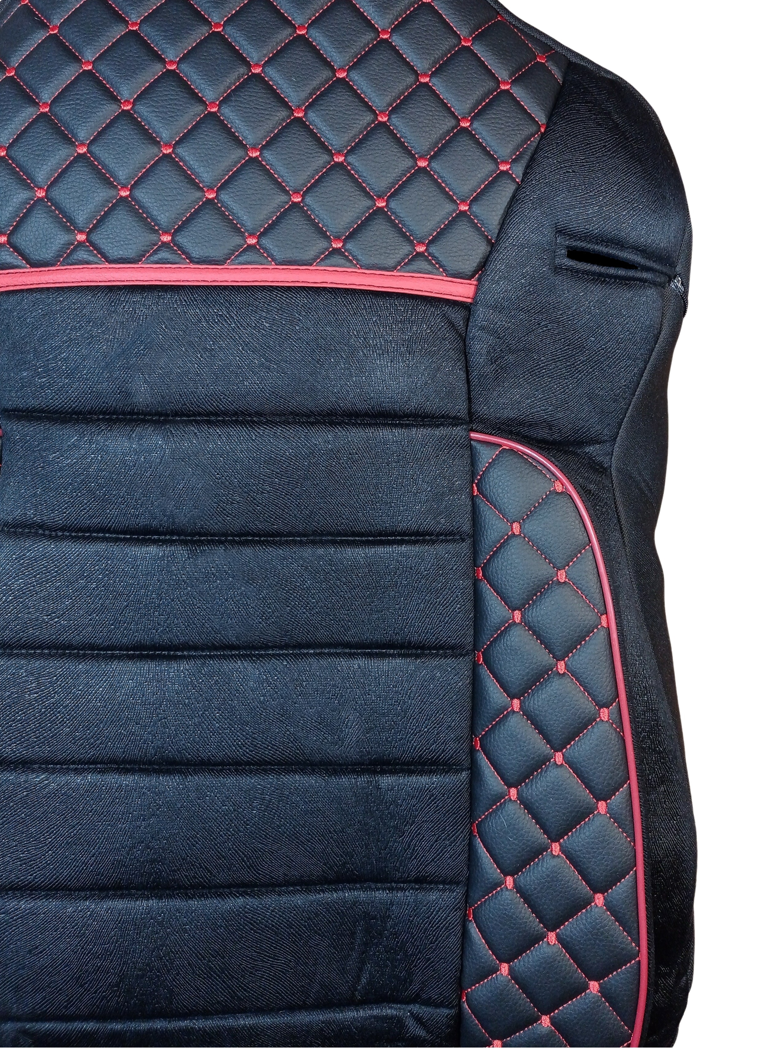 2 x Seat covers for Mercedes Actros MP4 EURO 6 2015-2021 Truck Black Leather Textile LHR RHD