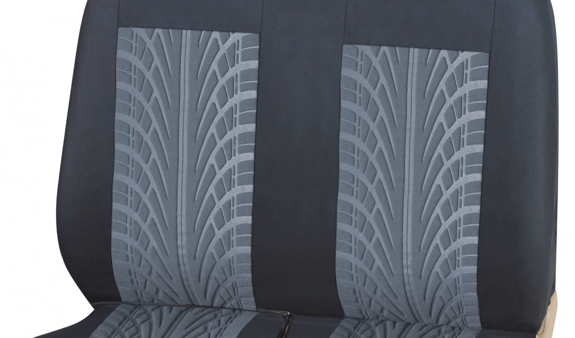 2+1 Universal Cubre Asientos para Furgoneta Camioneta Negro Gris Textil