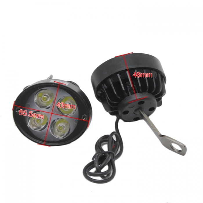 LED Rund Motorsykkel Ekstralys 12-30V 32W 