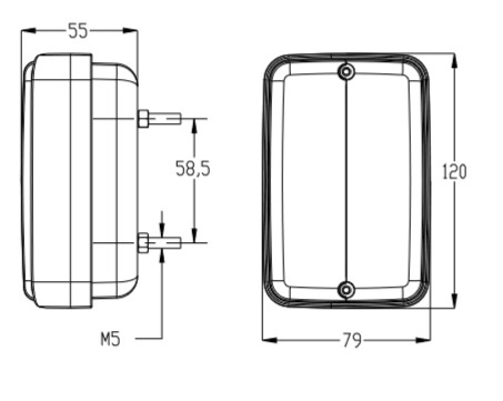 2 x Luces Piloto Traseras para MF Massey Ferguson 230 240 250 253 Tractores Lampara Bombila 12v