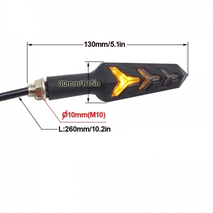  LED Luz Intermitente Motocicleta 12V Ambar