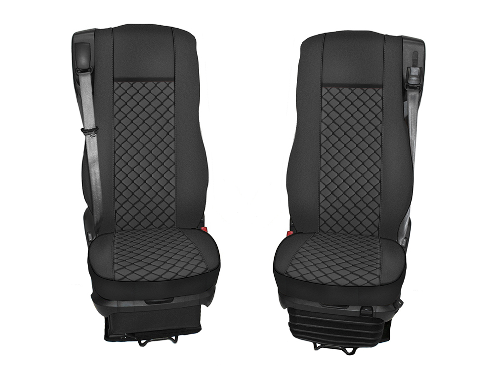 Sitzbezüge für DAF XF 106 2015-2021 LKW Schwarz Leder
