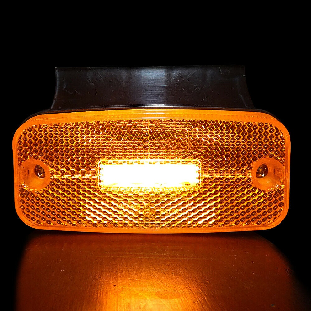 Lastebil Tilhenger Campingvogn Led Sidemarkeringslys Lys Gul 12v 24v