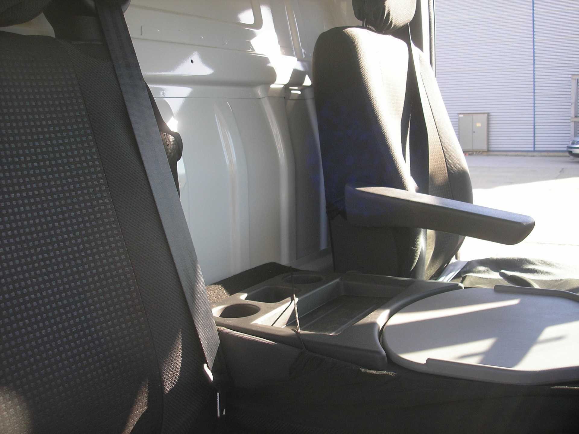 2+1 Bilklädsel för RENAULT MASTER 2009-2016 Van Svart Gra Textil