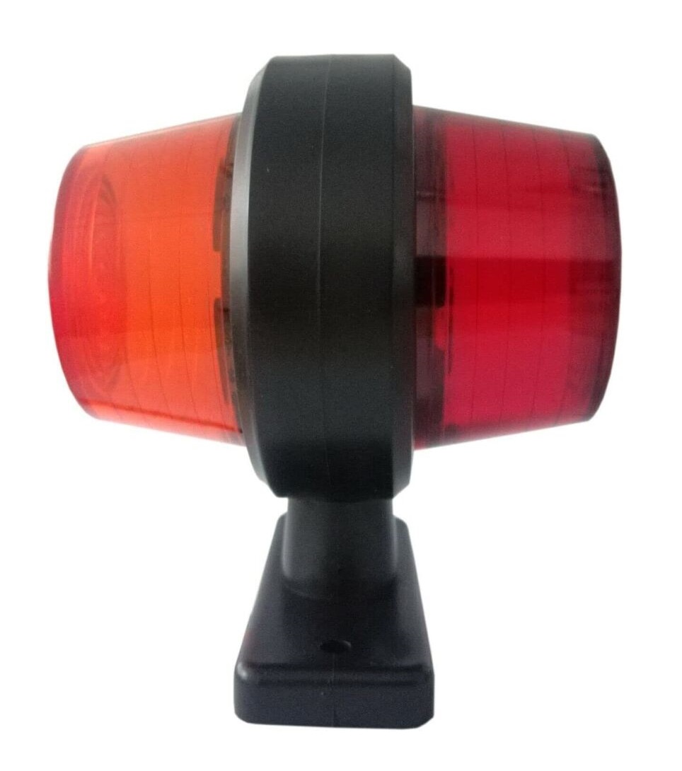 2 x Led Sidemarkeringslys Markeringslys Lampe Lastebil Tilhenger Gul Hvit 12V