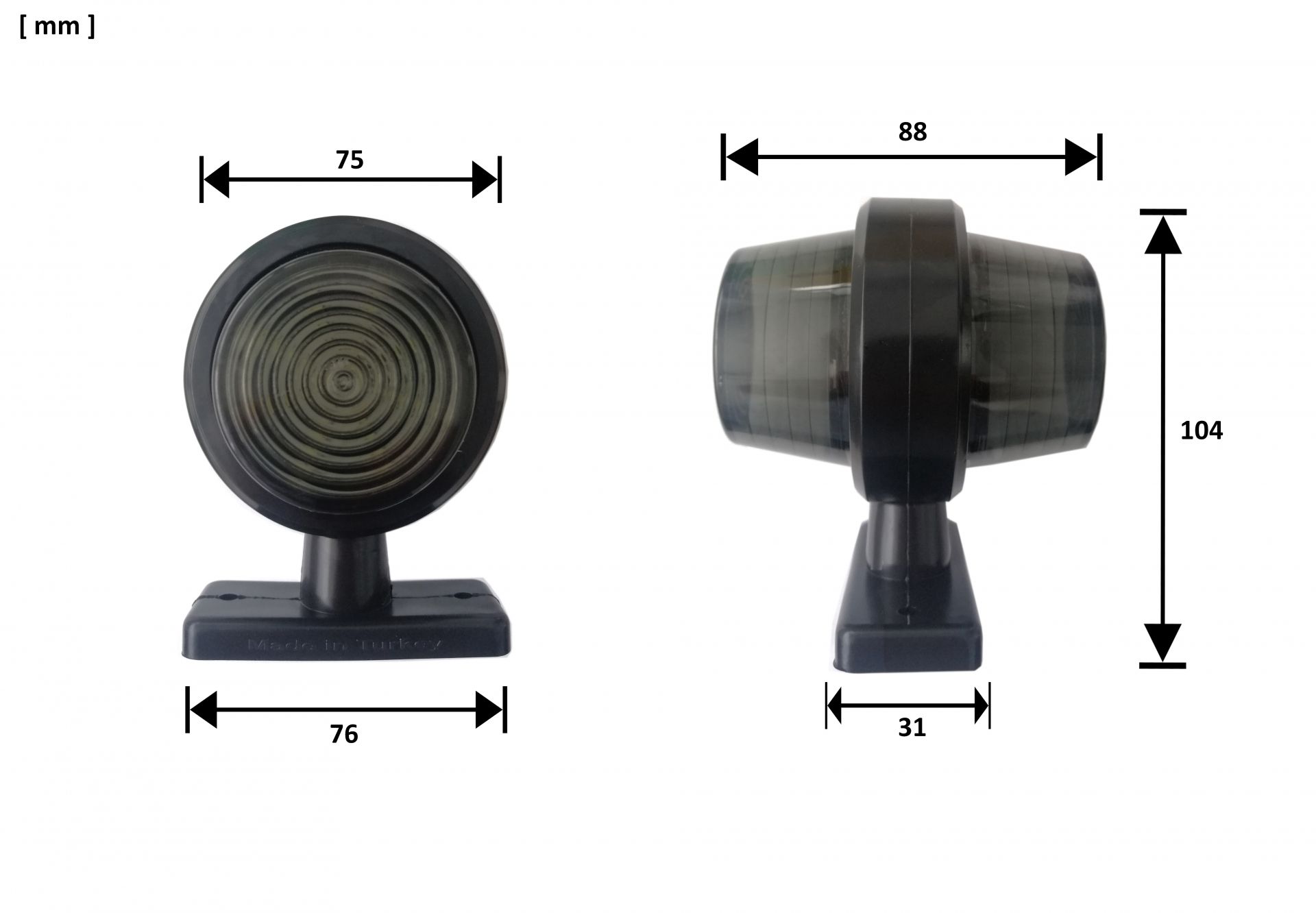 2 x LED Begrenzungsleuchten Lampe Positionsleuchten LKW Anhänger Rot Weiß 12V 24V